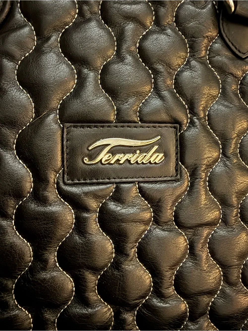 Terrida Black Italian Leather Luxury Laptop Tote Briefcase Made Italy